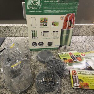 NutriBullet Magic Bullet NB-101B Replacement Parts- Blade Cups Lids Recipe Book